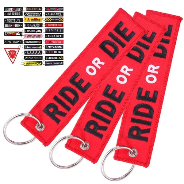 Custom Embroidered Fabric Keychains for Aviation & Auto - Custom Embroidered Fabric Keychains for Aviation & Auto - Image 0 of 6