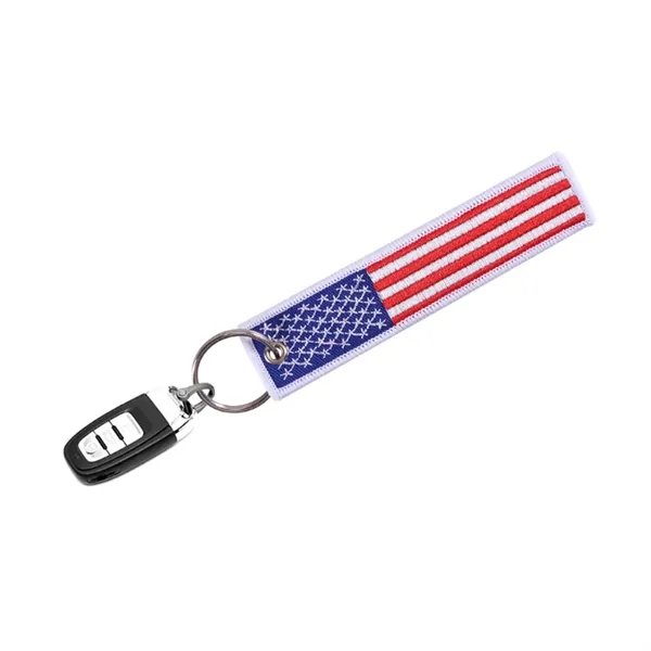 Custom Embroidered Fabric Keychains for Aviation & Auto - Custom Embroidered Fabric Keychains for Aviation & Auto - Image 4 of 6