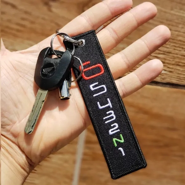 Custom Embroidered Fabric Keychains for Aviation & Auto - Custom Embroidered Fabric Keychains for Aviation & Auto - Image 5 of 6