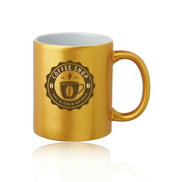 11 oz. Metallic Ceramic Custom Mug - 11 oz. Metallic Ceramic Custom Mug - Image 4 of 12