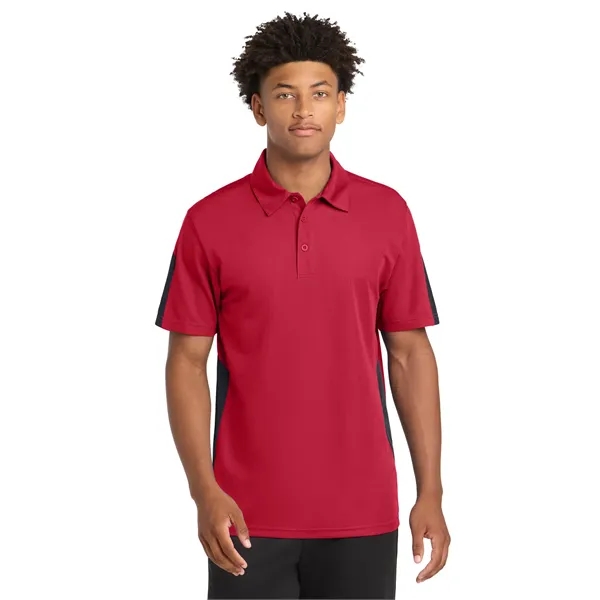 Sport-Tek PosiCharge Active Textured Colorblock Polo.