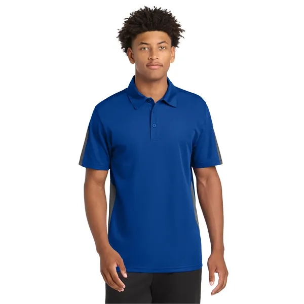 Sport-Tek PosiCharge Active Textured Colorblock Polo.