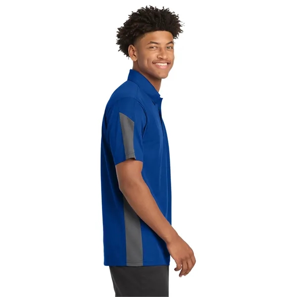 Sport-Tek PosiCharge Active Textured Colorblock Polo.