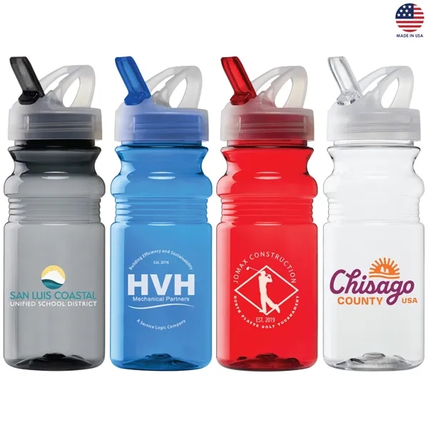 Concord 20 oz. PET Bike Bottle w/Flip Spout Lid