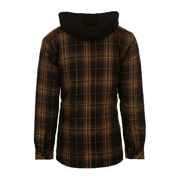 Burnside Men's Quilted Flannel Hooded Jacket - Burnside Men's Quilted Flannel Hooded Jacket - Image 4 of 10