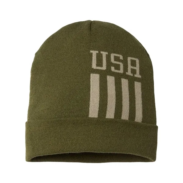 CAP AMERICA USA-Made Patriotic Cuffed Beanie - CAP AMERICA USA-Made Patriotic Cuffed Beanie - Image 6 of 8