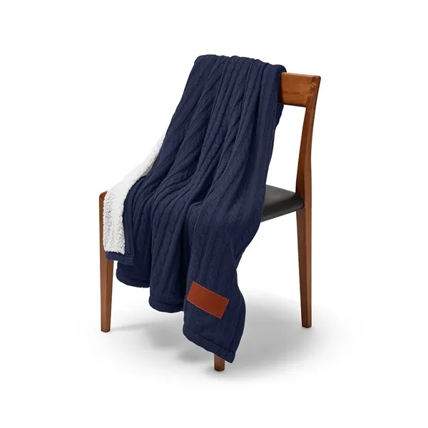 Leeman Cable Knit Sherpa Throw - Leeman Cable Knit Sherpa Throw - Image 4 of 17