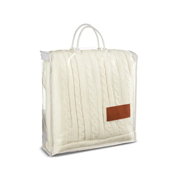 Leeman Cable Knit Sherpa Throw - Leeman Cable Knit Sherpa Throw - Image 9 of 17