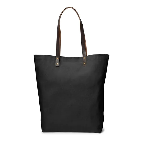 Urban Cotton Tote Bag with Leather Handles - Urban Cotton Tote Bag with Leather Handles - Image 3 of 8