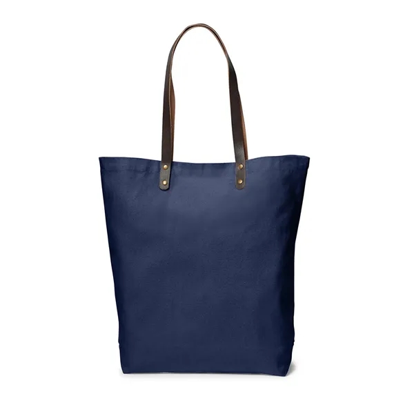 Urban Cotton Tote Bag with Leather Handles - Urban Cotton Tote Bag with Leather Handles - Image 5 of 8