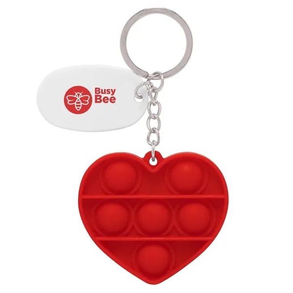 Push Pop Bubble Heart Fidget Sensory Keychain - Push Pop Bubble Heart Fidget Sensory Keychain - Image 0 of 11