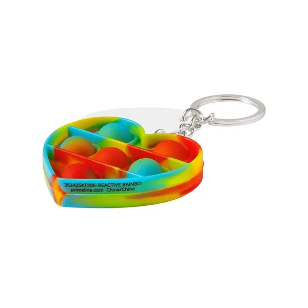 Push Pop Bubble Heart Fidget Sensory Keychain - Push Pop Bubble Heart Fidget Sensory Keychain - Image 2 of 11