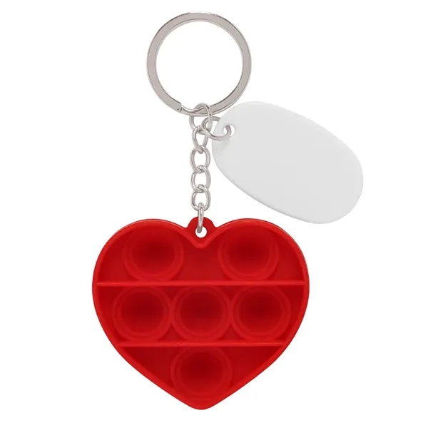 Push Pop Bubble Heart Fidget Sensory Keychain - Push Pop Bubble Heart Fidget Sensory Keychain - Image 10 of 11