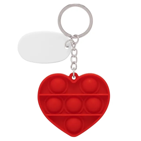 Push Pop Bubble Heart Fidget Sensory Keychain - Push Pop Bubble Heart Fidget Sensory Keychain - Image 11 of 11