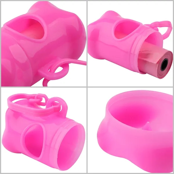 Custom Bone Shaped Poop Bag Dispenser W/ Waste  & Clip - Custom Bone Shaped Poop Bag Dispenser W/ Waste  & Clip - Image 1 of 2
