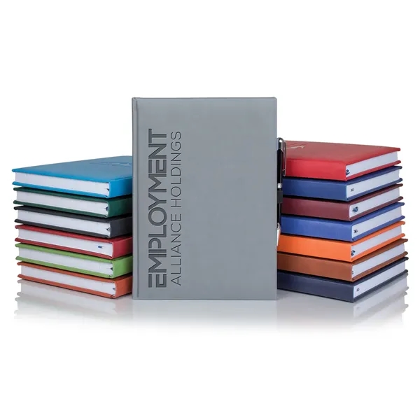 Tucson Grande Lined White Page Journal with Pen & Loop