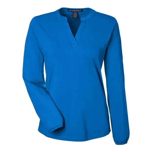 Devon & Jones Women's Raleigh Half-Placket Knit Top - Devon & Jones Women's Raleigh Half-Placket Knit Top - Image 3 of 10