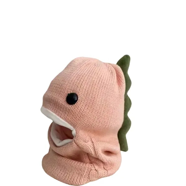 Knitted Dinosaur Winter Hat for Kids and Toddlers - Knitted Dinosaur Winter Hat for Kids and Toddlers - Image 1 of 5