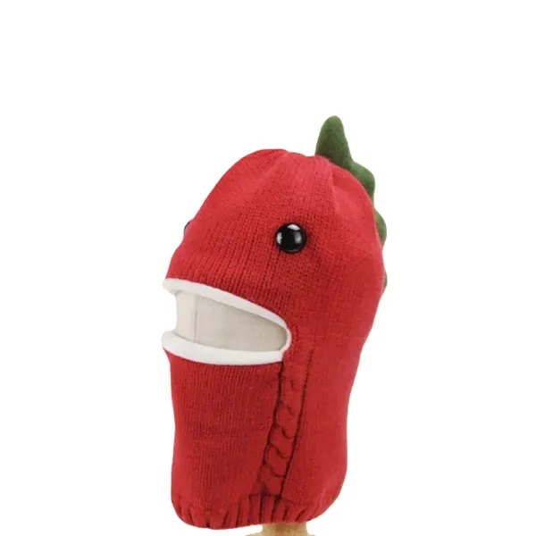Knitted Dinosaur Winter Hat for Kids and Toddlers - Knitted Dinosaur Winter Hat for Kids and Toddlers - Image 2 of 5
