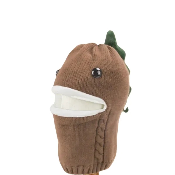 Knitted Dinosaur Winter Hat for Kids and Toddlers - Knitted Dinosaur Winter Hat for Kids and Toddlers - Image 4 of 5