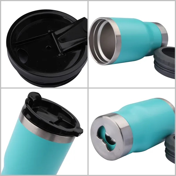 14Oz Insulated Can Cooler W/ Bottle Opener & Double Lids - 14Oz Insulated Can Cooler W/ Bottle Opener & Double Lids - Image 2 of 2