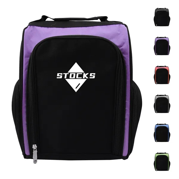 Polyester Golf Shoe Bag W/ Side Pockets & Handle