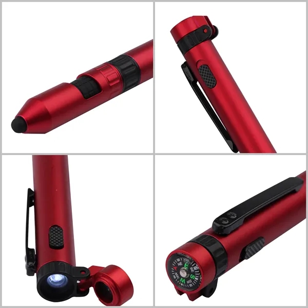 6 in 1 LED Tactical Pen & Multitool  W/Compass, - 6 in 1 LED Tactical Pen & Multitool  W/Compass, - Image 2 of 2