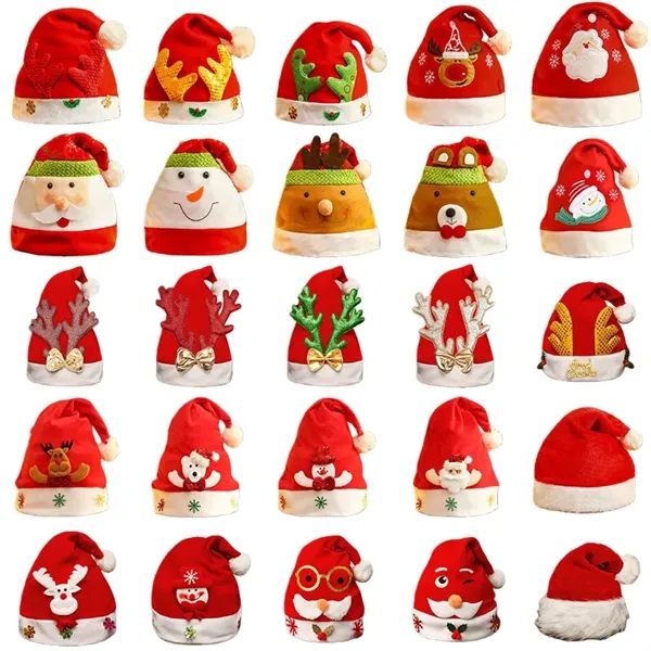 Festive Santa Hat Collection for Holiday Parties and Events - Festive Santa Hat Collection for Holiday Parties and Events - Image 1 of 19