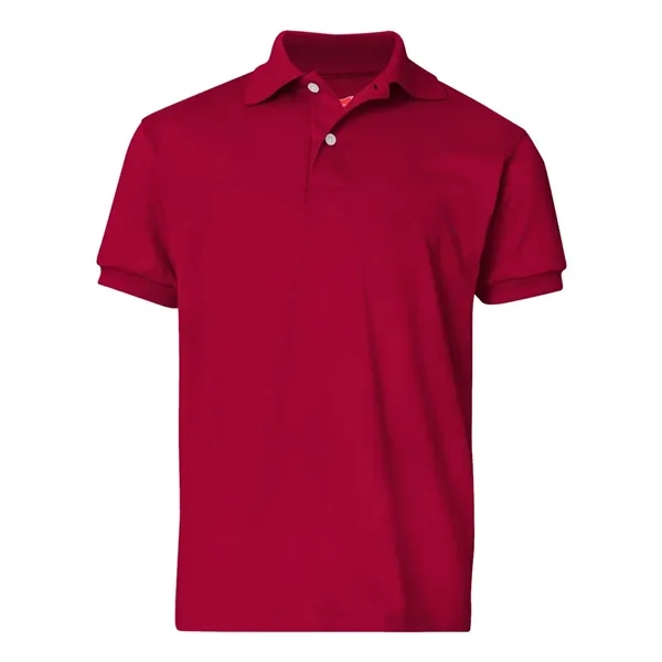 Hanes Youth EcoSmart® Jersey Polo - Hanes Youth EcoSmart® Jersey Polo - Image 10 of 33