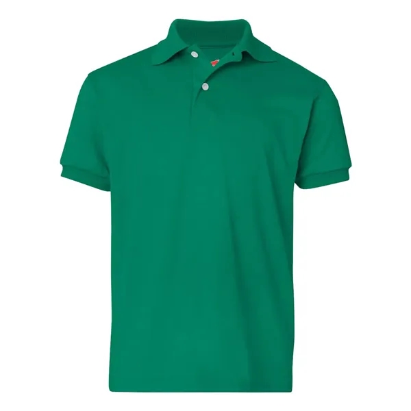 Hanes Youth EcoSmart® Jersey Polo - Hanes Youth EcoSmart® Jersey Polo - Image 16 of 33