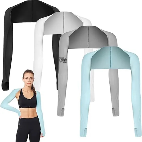 Sun Protection Cooling Arm Sleeve Shawl Jacket - Sun Protection Cooling Arm Sleeve Shawl Jacket - Image 0 of 4