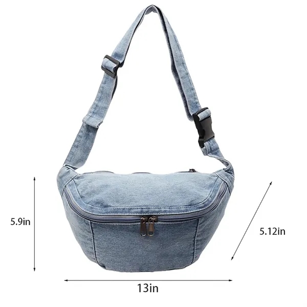 Washed Denim Crossbody Bag - Washed Denim Crossbody Bag - Image 1 of 4