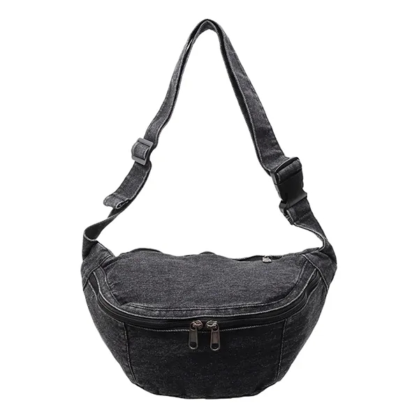 Washed Denim Crossbody Bag - Washed Denim Crossbody Bag - Image 3 of 4