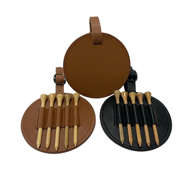 PU Leather Golf Tee Holder Bag - PU Leather Golf Tee Holder Bag - Image 0 of 8
