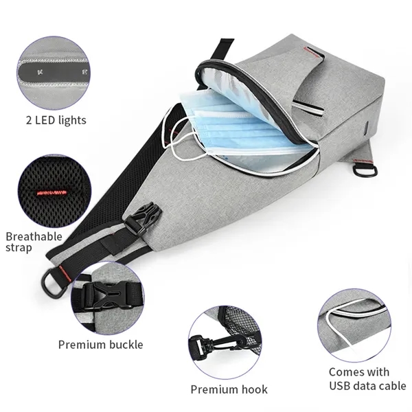 LED UV Crossbody Shoulder Bag - LED UV Crossbody Shoulder Bag - Image 3 of 4