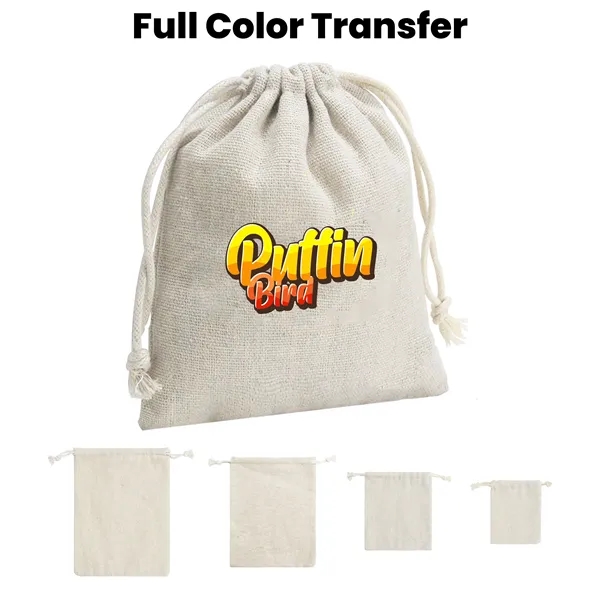 Small Cotton and Linen Drawstring Bag - Small Cotton and Linen Drawstring Bag - Image 0 of 2