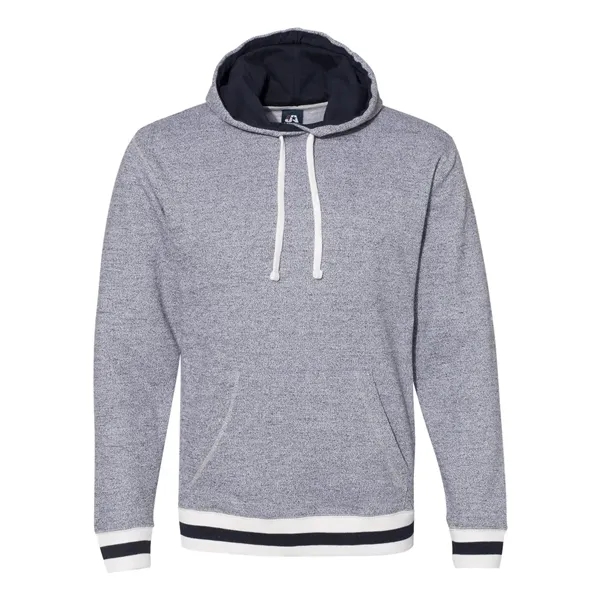 J. America Unisex Peppered Fleece Lapover Hooded Sweatshirt