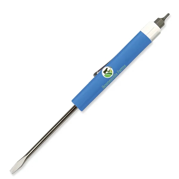 Pocket Screwdriver - Fixed 1/8" Flat Tip Blade w/Hex Bit Top - Pocket Screwdriver - Fixed 1/8" Flat Tip Blade w/Hex Bit Top - Image 0 of 25
