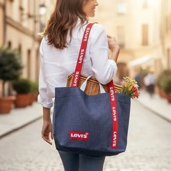 Monostrap Denim Tote Bag - Monostrap Denim Tote Bag - Image 0 of 1