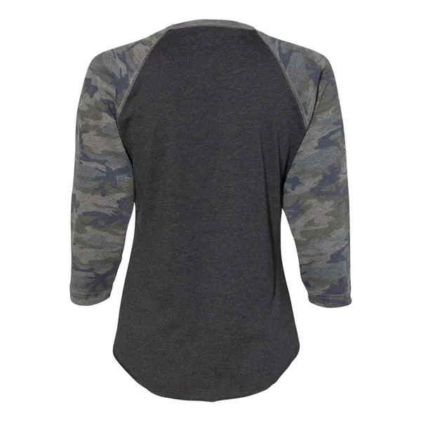 LAT Women's Baseball Fine Jersey Three-Quarter Sleeve Tee - LAT Women's Baseball Fine Jersey Three-Quarter Sleeve Tee - Image 22 of 24