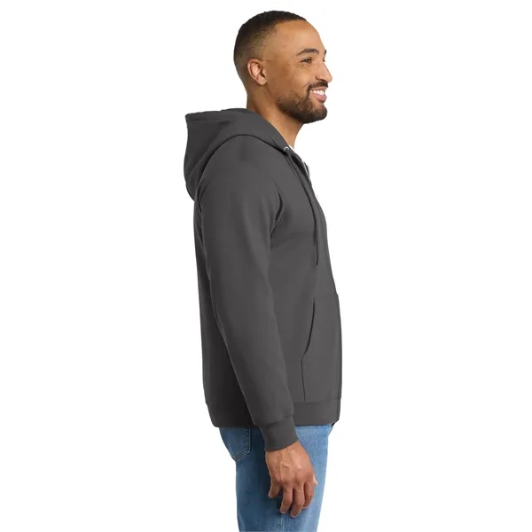 Port & Co Tall Essential Fleece Full-Zip Hooded Sweatshirt. - Port & Co Tall Essential Fleece Full-Zip Hooded Sweatshirt. - Image 14 of 39