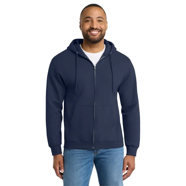 Port & Co Tall Essential Fleece Full-Zip Hooded Sweatshirt. - Port & Co Tall Essential Fleece Full-Zip Hooded Sweatshirt. - Image 23 of 39