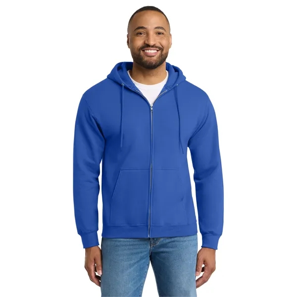 Port & Co Tall Essential Fleece Full-Zip Hooded Sweatshirt. - Port & Co Tall Essential Fleece Full-Zip Hooded Sweatshirt. - Image 28 of 39