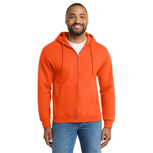 Port & Co Tall Essential Fleece Full-Zip Hooded Sweatshirt. - Port & Co Tall Essential Fleece Full-Zip Hooded Sweatshirt. - Image 38 of 39