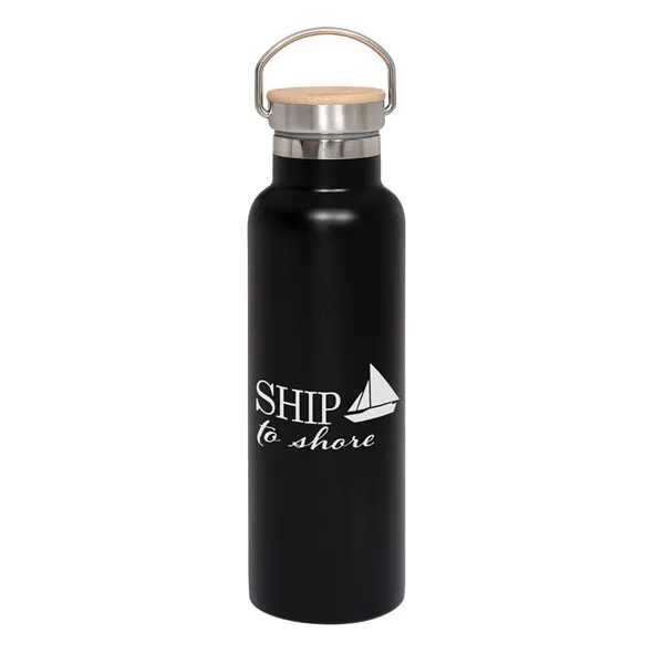 20 oz Vacuum Insulated Water Bottle With Bambo... - 20 oz Vacuum Insulated Water Bottle With Bambo... - Image 1 of 11