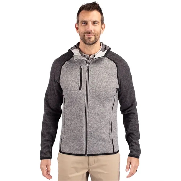 Cutter & Buck Mainsail Full Zip Hooded Mens Jacket - Cutter & Buck Mainsail Full Zip Hooded Mens Jacket - Image 9 of 10