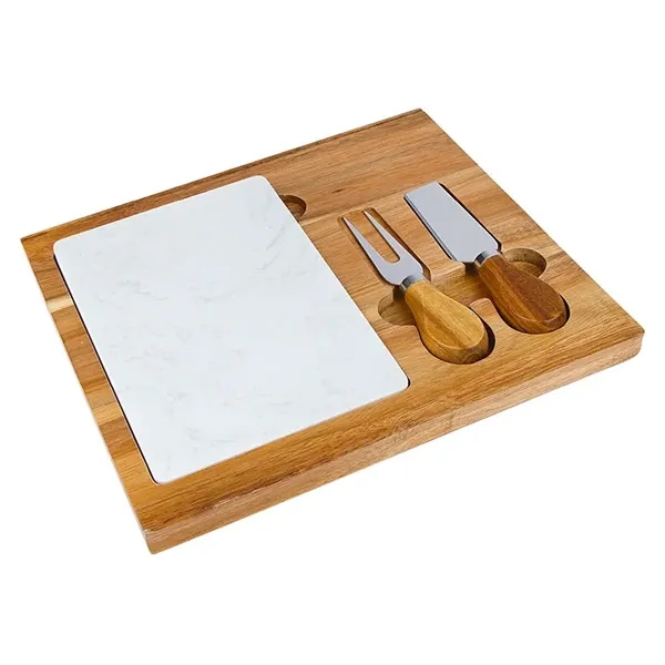 Carson 4-Piece Acacia Wood Cheese Set - Carson 4-Piece Acacia Wood Cheese Set - Image 2 of 7