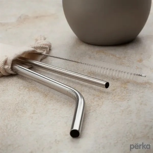Perka® Avila 5-Piece Stainless Steel Straw Set - Perka® Avila 5-Piece Stainless Steel Straw Set - Image 7 of 10
