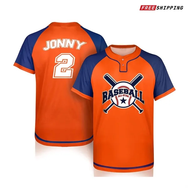 Two Button Baseball Jersey - Two Button Baseball Jersey - Image 3 of 5