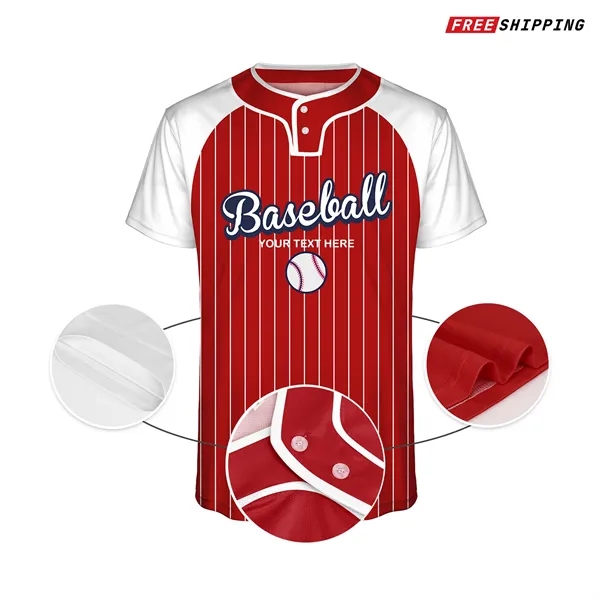 Two Button Baseball Jersey - Two Button Baseball Jersey - Image 0 of 5
